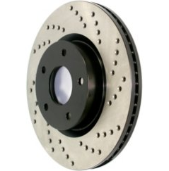 StopTech Sport 128.40063R Brake Disc - Cross-drilled and Slotted