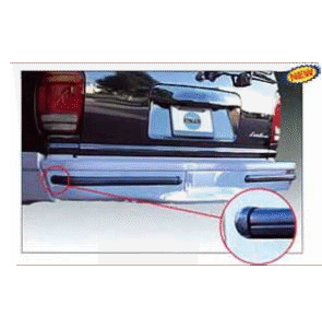 Pacer Bumper Guard - 25-515 - Black, Rubber, Universal