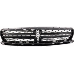 Replacement Grille - REPD070187 - Gloss Black, w/o Hood Scoop