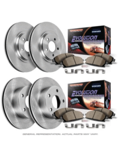 Powerstop Autospecialty KOE6509 Front And Rear Brake Disc and Pa