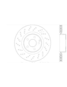 Centric Premium 128.35120 Brake Disc - Natural Cross-Drilled Sol